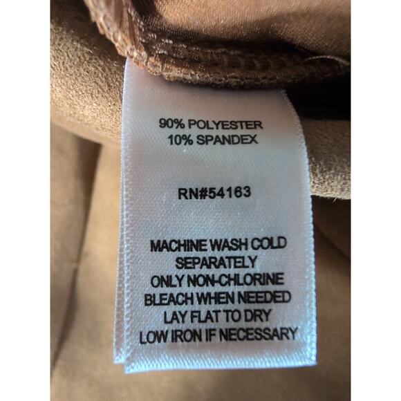 Andrew Marc Womens Pants Brown Faux Suede Stretch Pull On High Waist Small - Picture 5 of 13